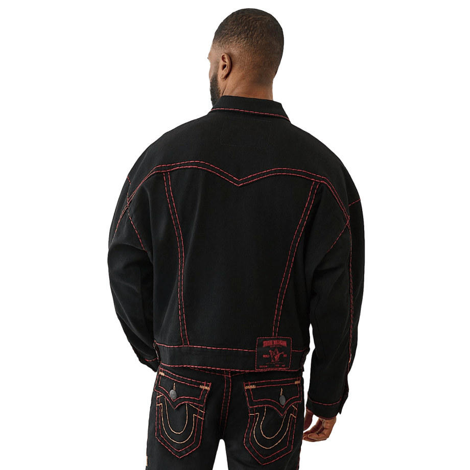 True Religion Super T Cropped Denim Jacket - CTRUR6636 - Coziness