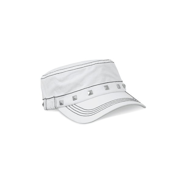 Twojeys Studded Guerrilla Cap White - CTWOS11025 - Coziness
