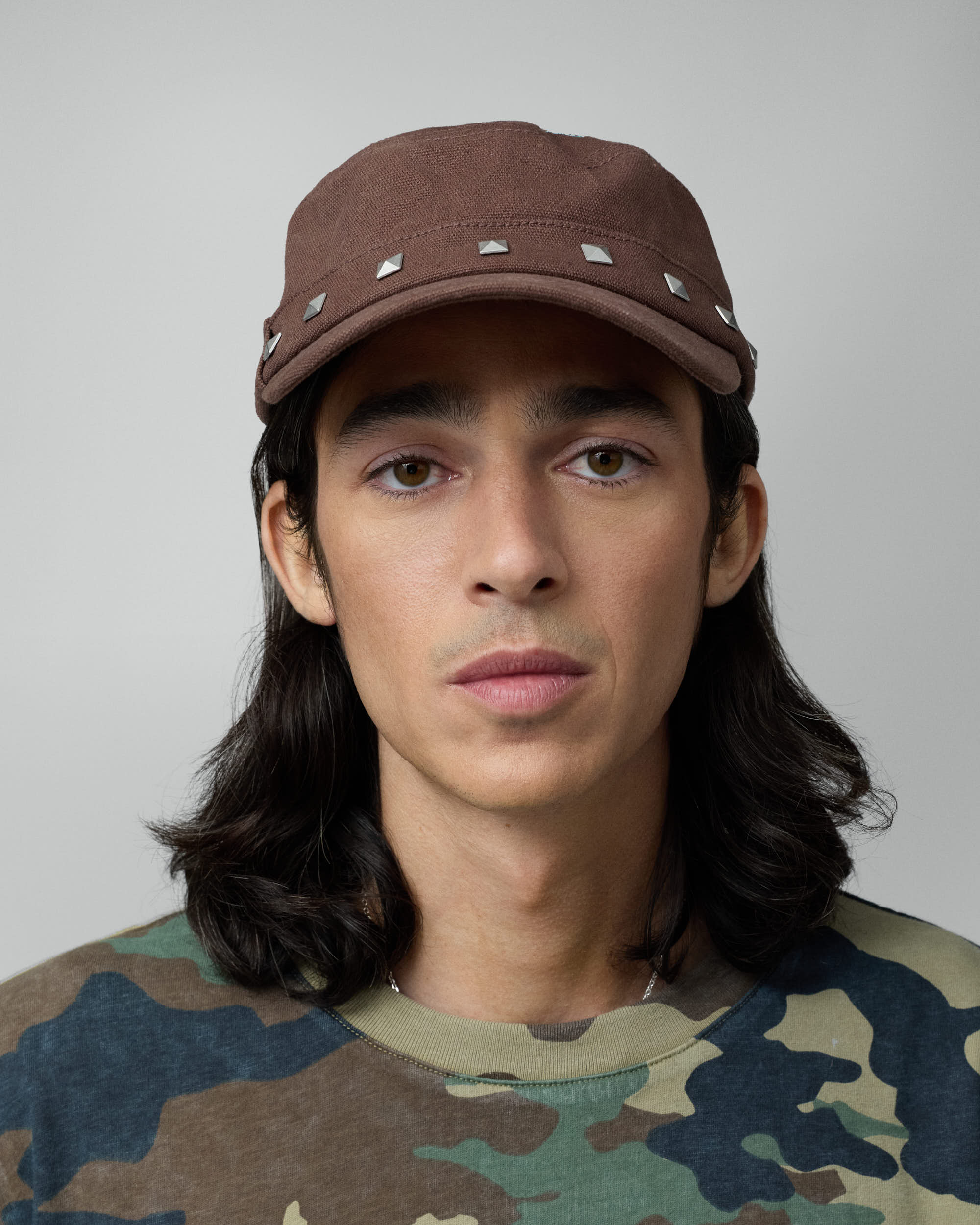 Twojeys Studded Guerrilla Cap Brown