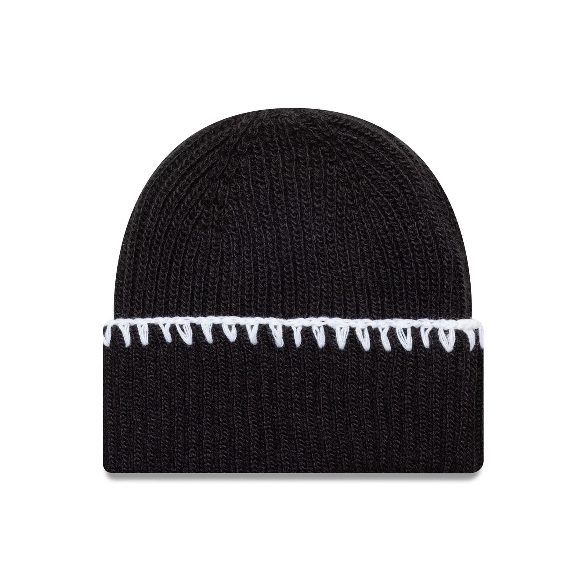 New Era NY Yankees Chunky Topstich Cuff Knit Beanie Schwarz