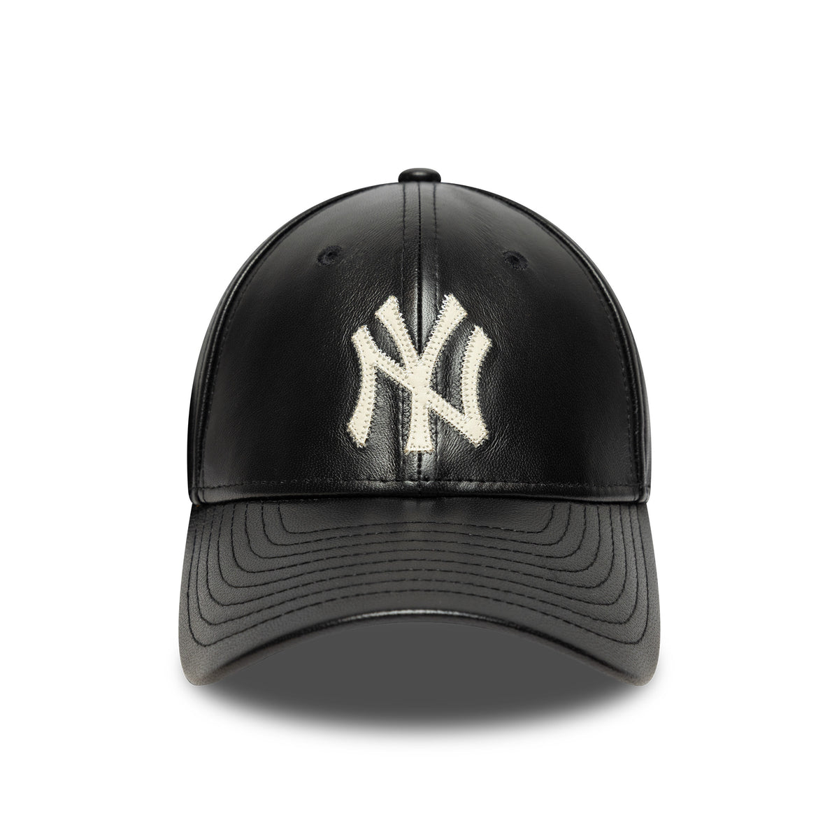 New Era NY Yankees 9FORTY Leather M-Crown Cap Black