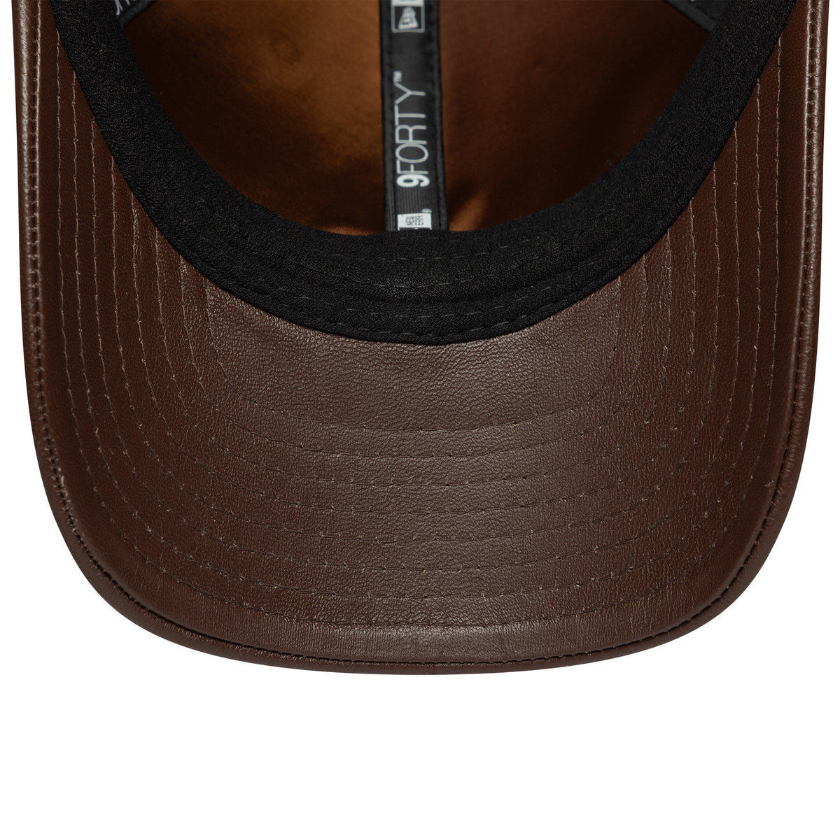 New Era NY Yankees 9FORTY Leather Cap Brown