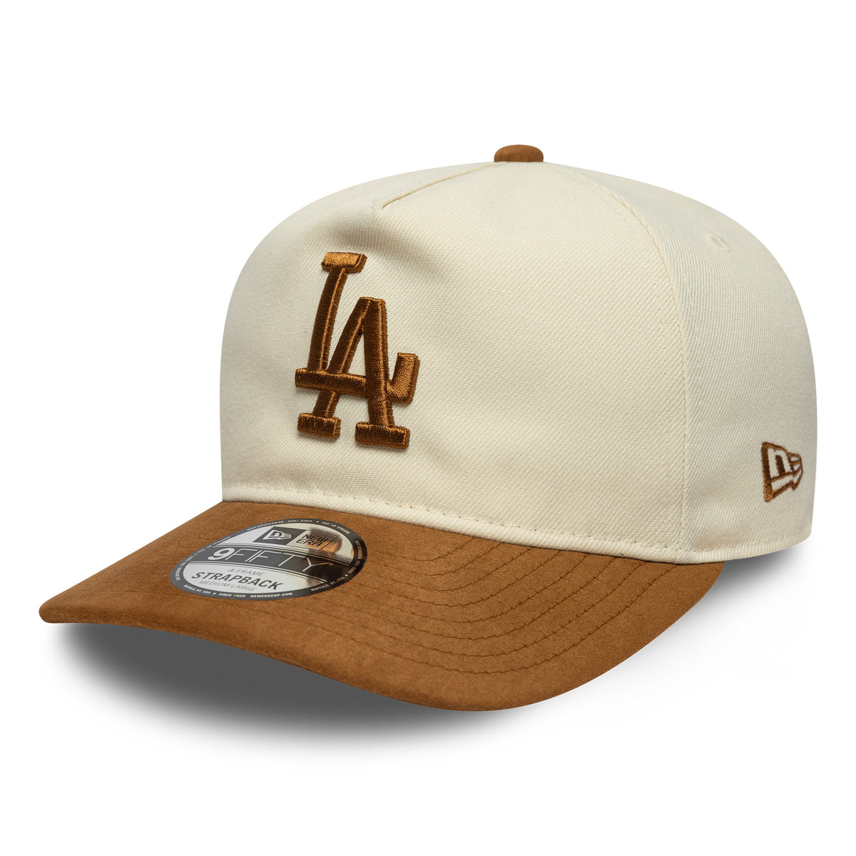 New Era LA Dodgers 9FIFTY Suede Visor Cap Beige