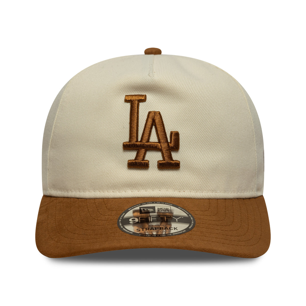 New Era LA Dodgers 9FIFTY Suede Visor Cap Beige
