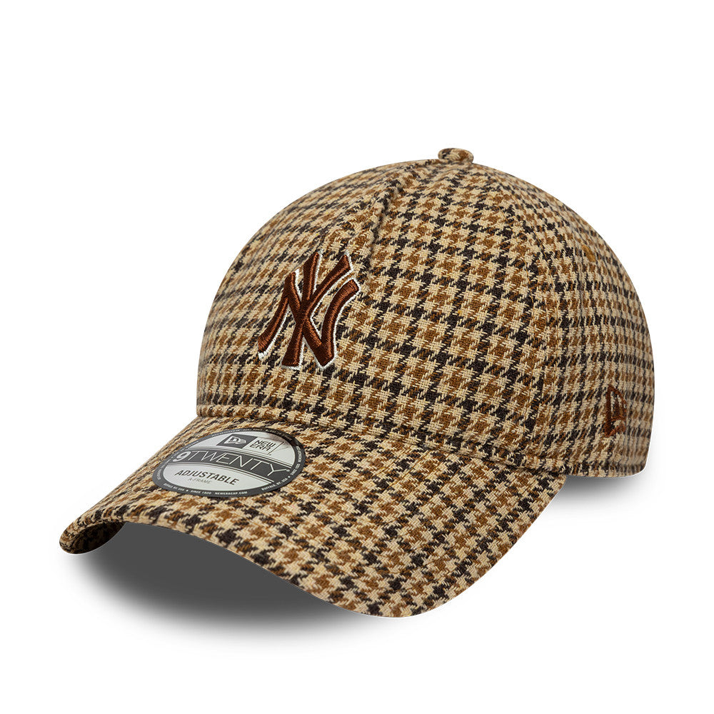 New Era NY Yankees Checkered 9TWENTY AF Cap Beige