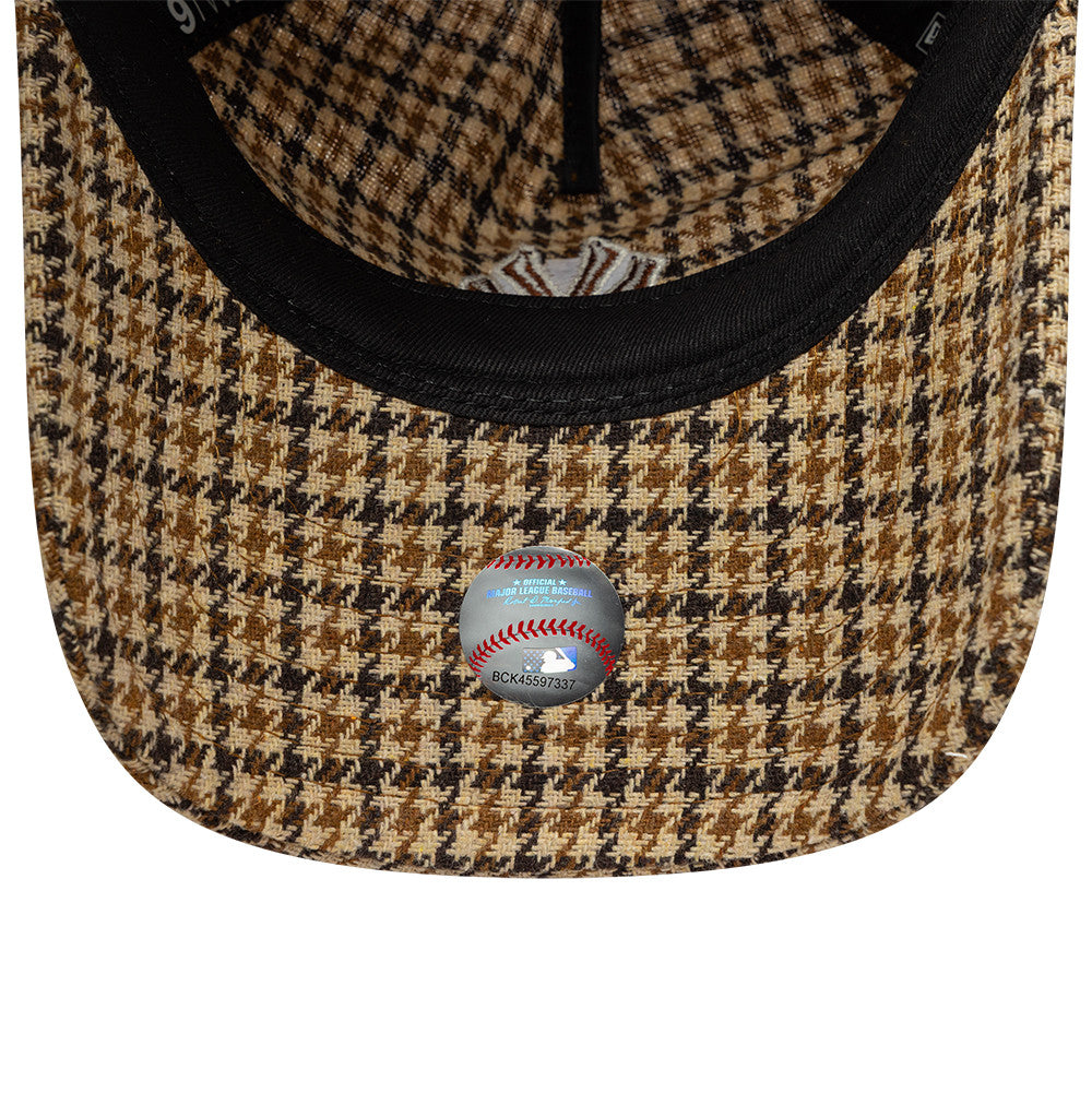 New Era NY Yankees Checkered 9TWENTY AF Cap Beige