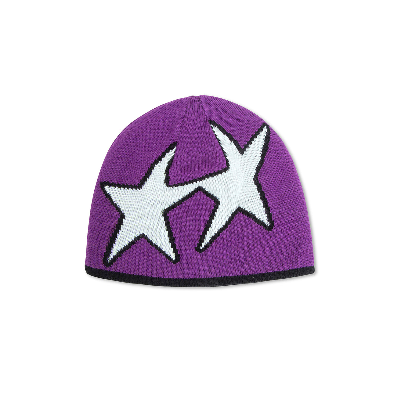 Twojeys Reversible Icon Beanie Black Purple