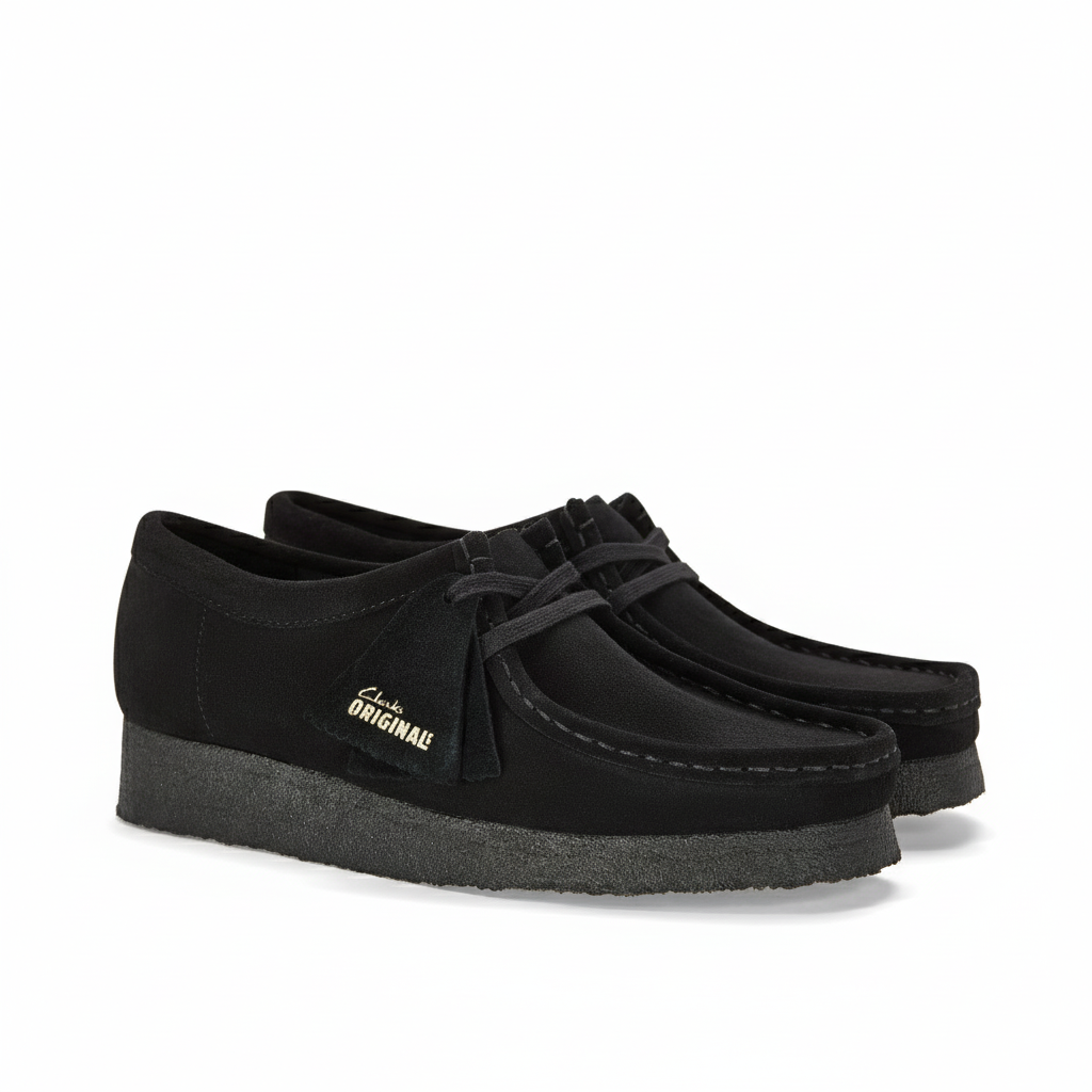 Clarks Originals Wallabee Black Suede Damen