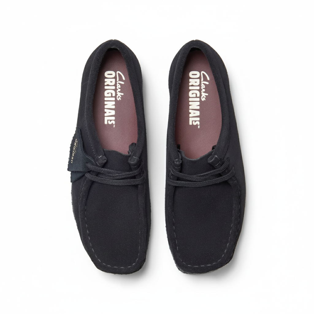 Clarks Originals Wallabee Black Suede Damen