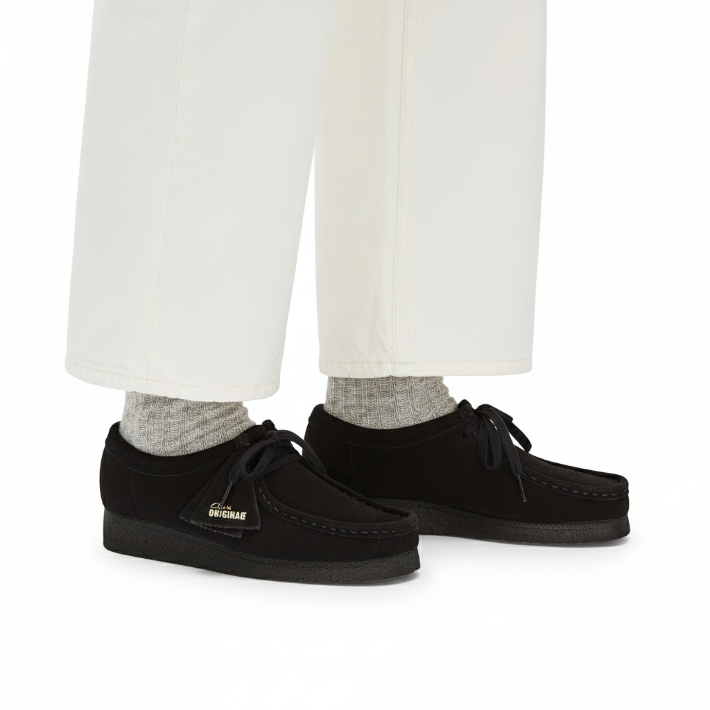 Clarks Originals Wallabee Black Suede Damen
