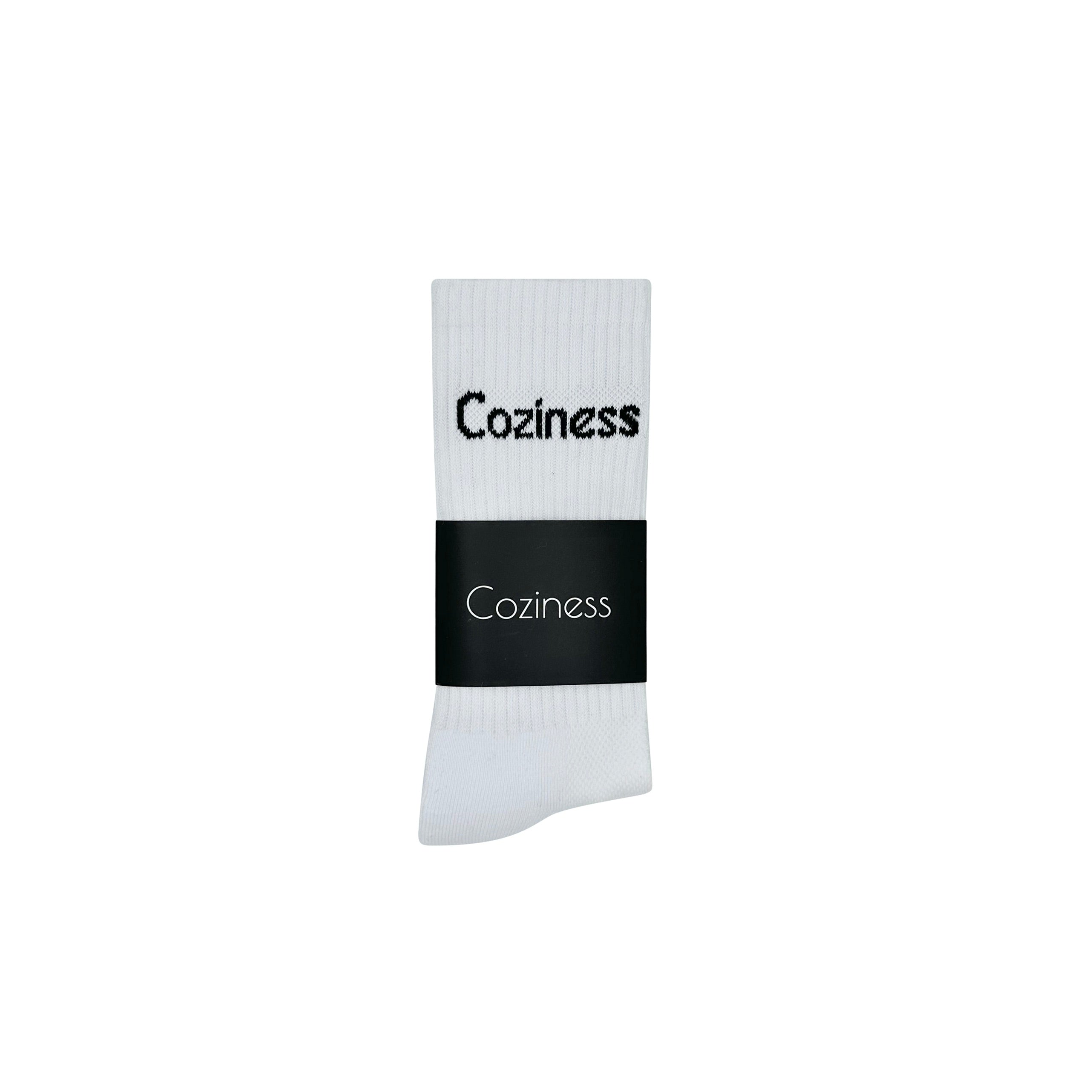 Coziness Crew Socks White