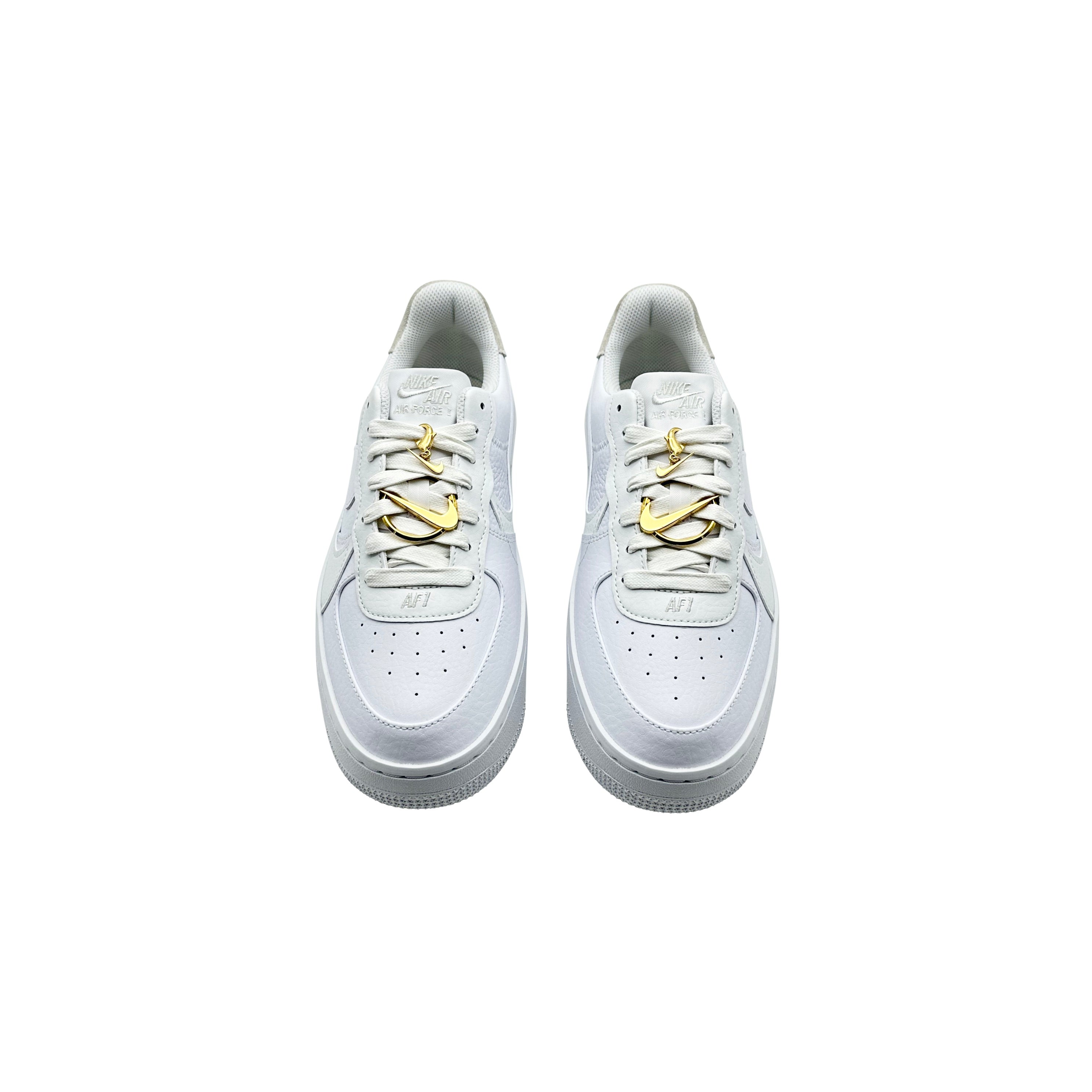 Nike Wmns Air Force 1 Low PLT.AF.ORM White Gold Bling