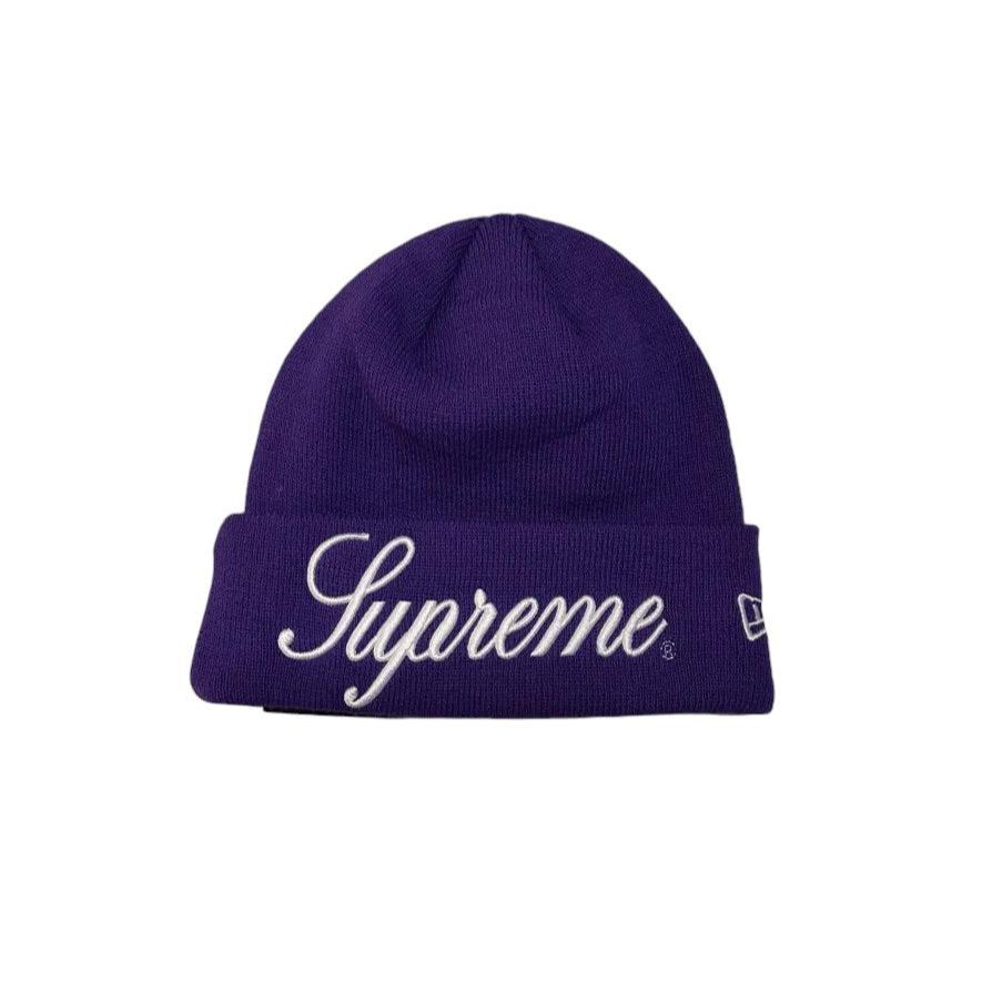 Supreme New Era Script Beanie Purple FW24