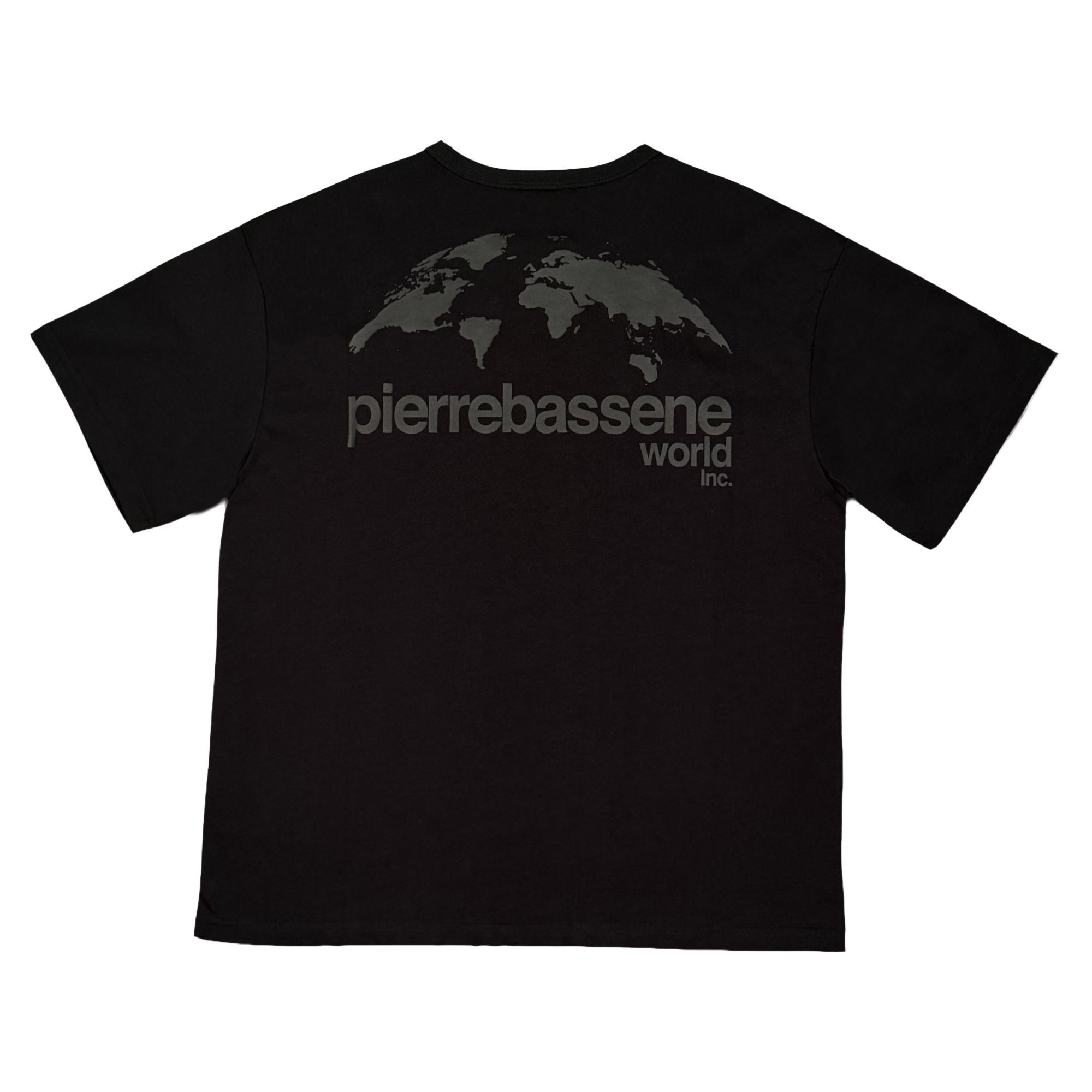 Pierre Bassene Tone on Tone Fingerprint T-Shirt Schwarz