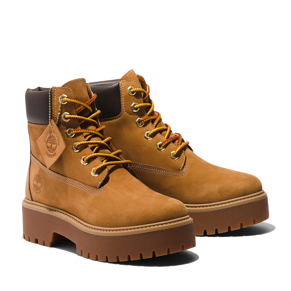 Timberland Stone Street 6 Inch Lace Up Waterproof Platform Boot Wheat Wmns