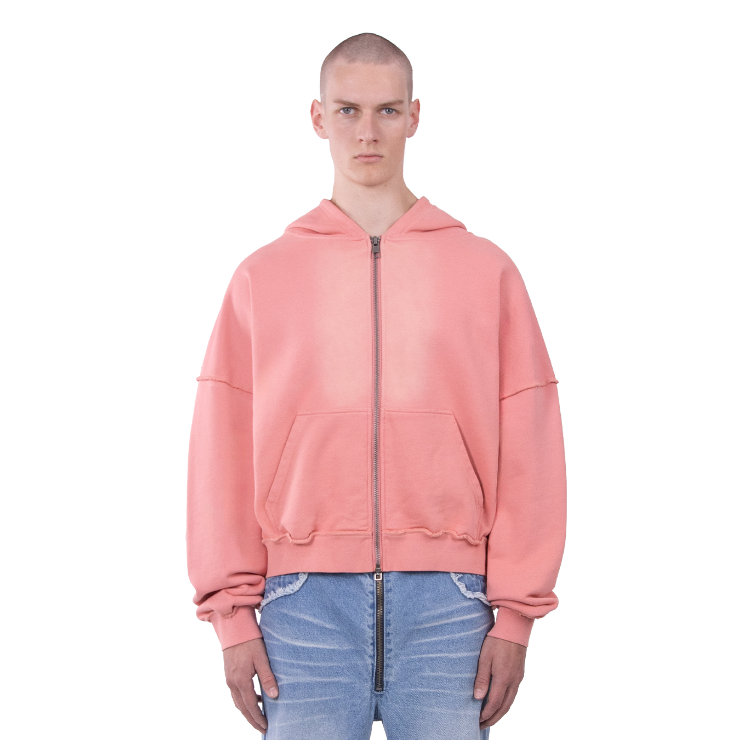 Atelier De Roupa Acronym Zip Hoodie Pink