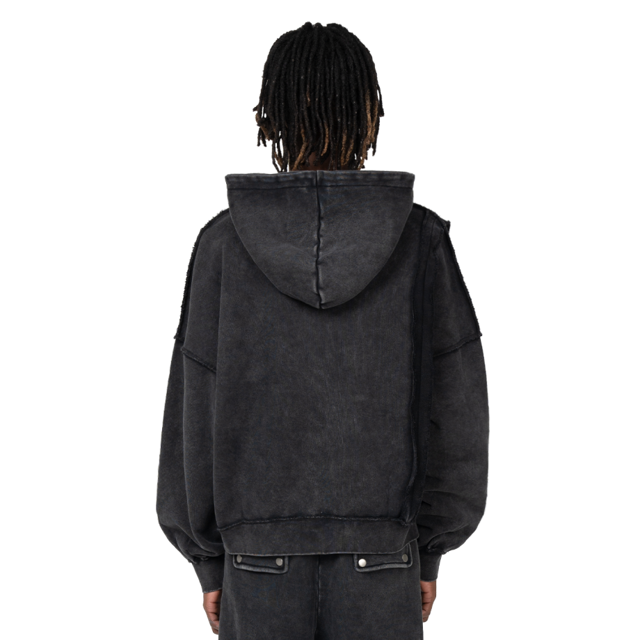 Atelier De Roupa Logo Hoodie Washed Black