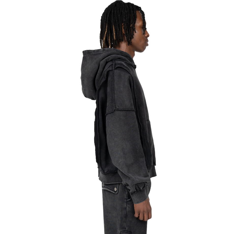 Atelier De Roupa Logo Hoodie Washed Black