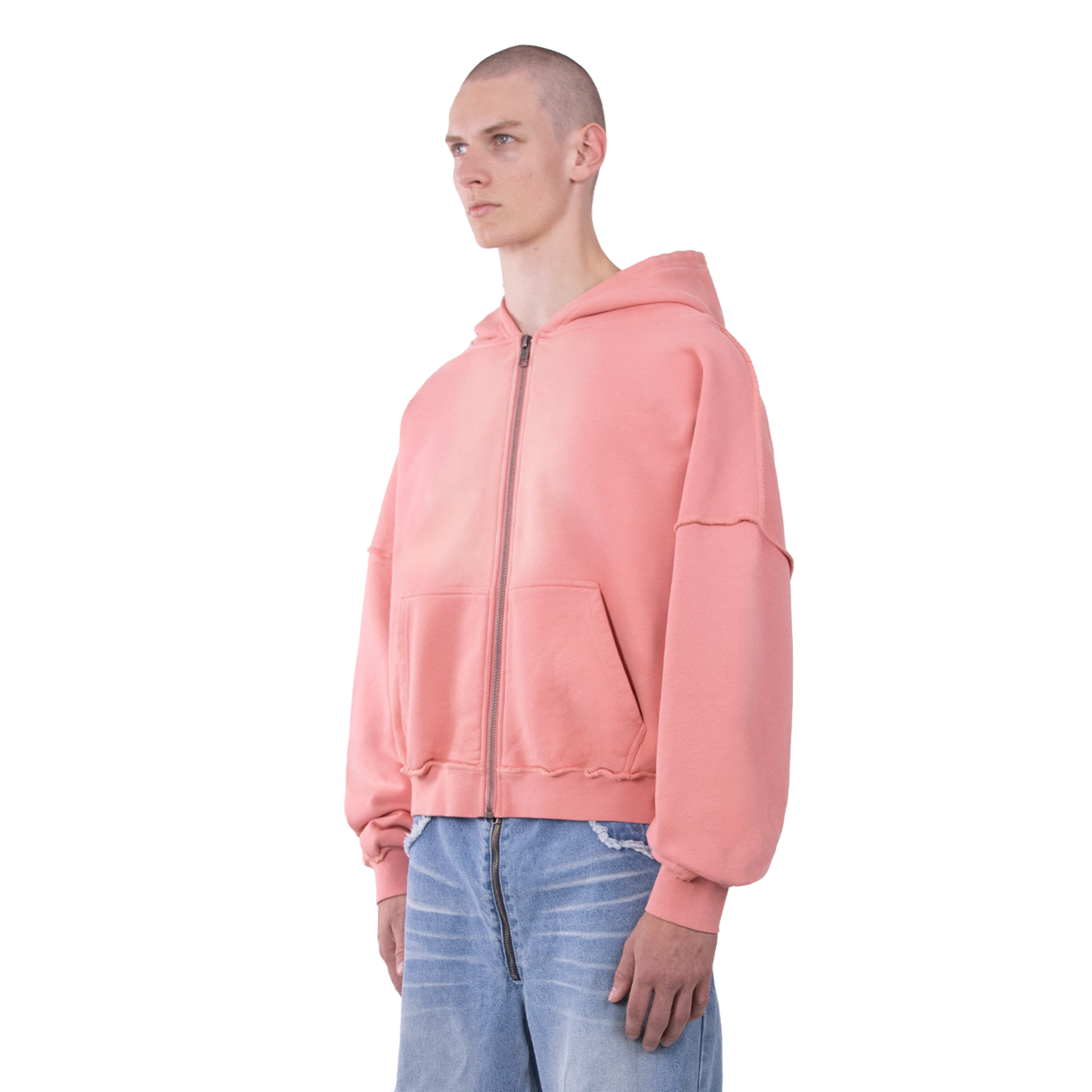 Atelier De Roupa Acronym Zip Hoodie Pink