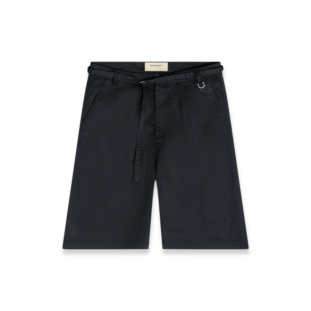 Reternity Pleated Chino Shorts Black