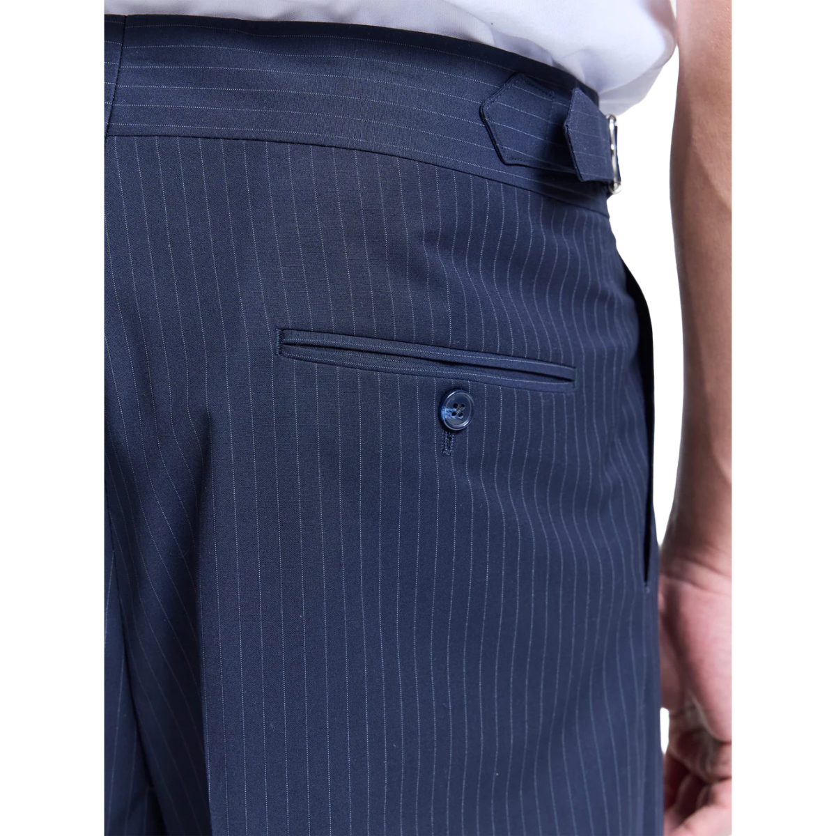 Reternity Tailored Baggy Shorts Pinstripe Blue