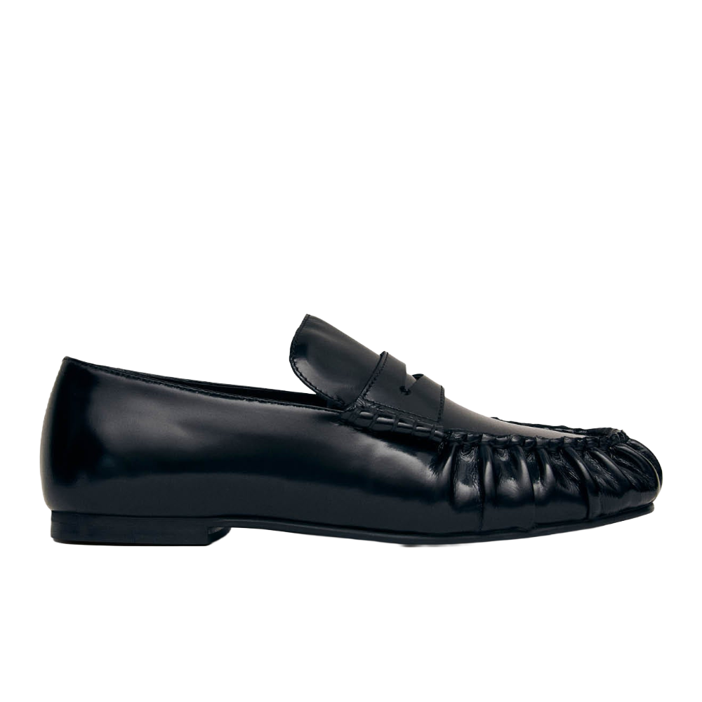 Alohas Aven Black Leather Loafers