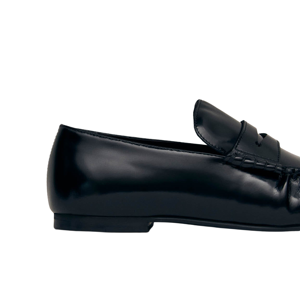 Alohas Aven Black Leather Loafers