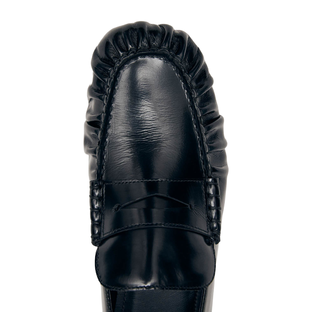 Alohas Aven Black Leather Loafers