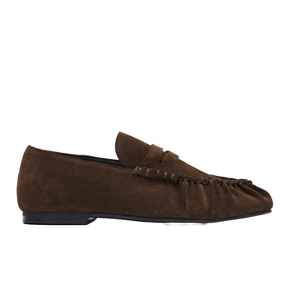 Alohas Aven Suede Brown Leather Loafers
