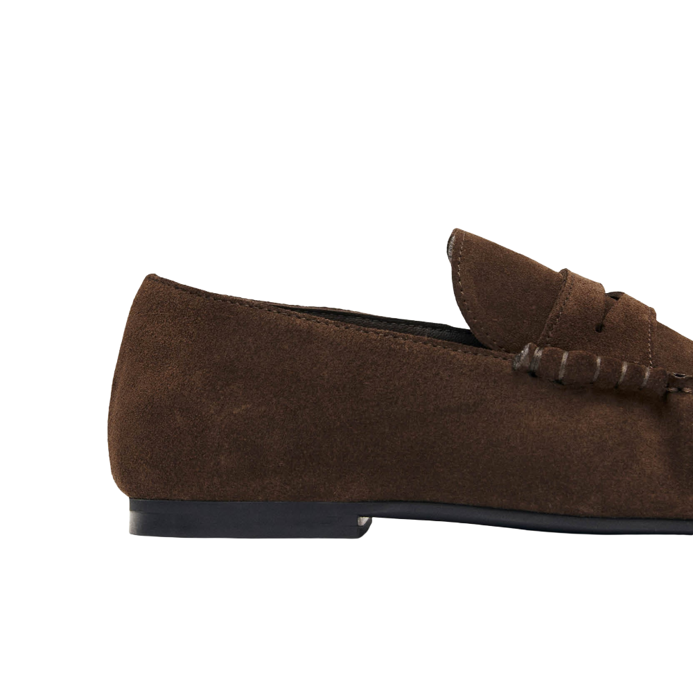 Alohas Aven Suede Brown Leather Loafers