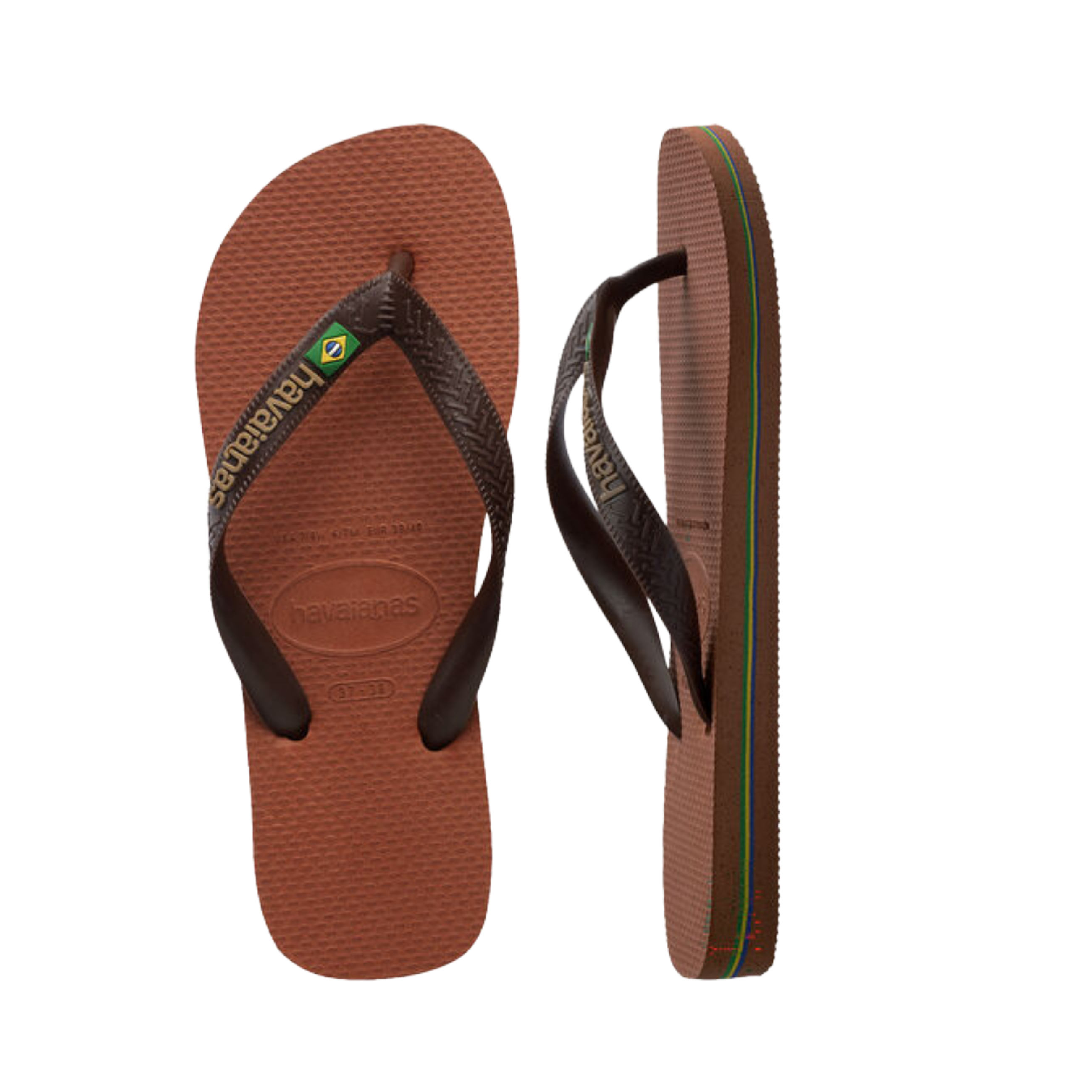 Havaianas Flip Flop Brasil Logo Brown