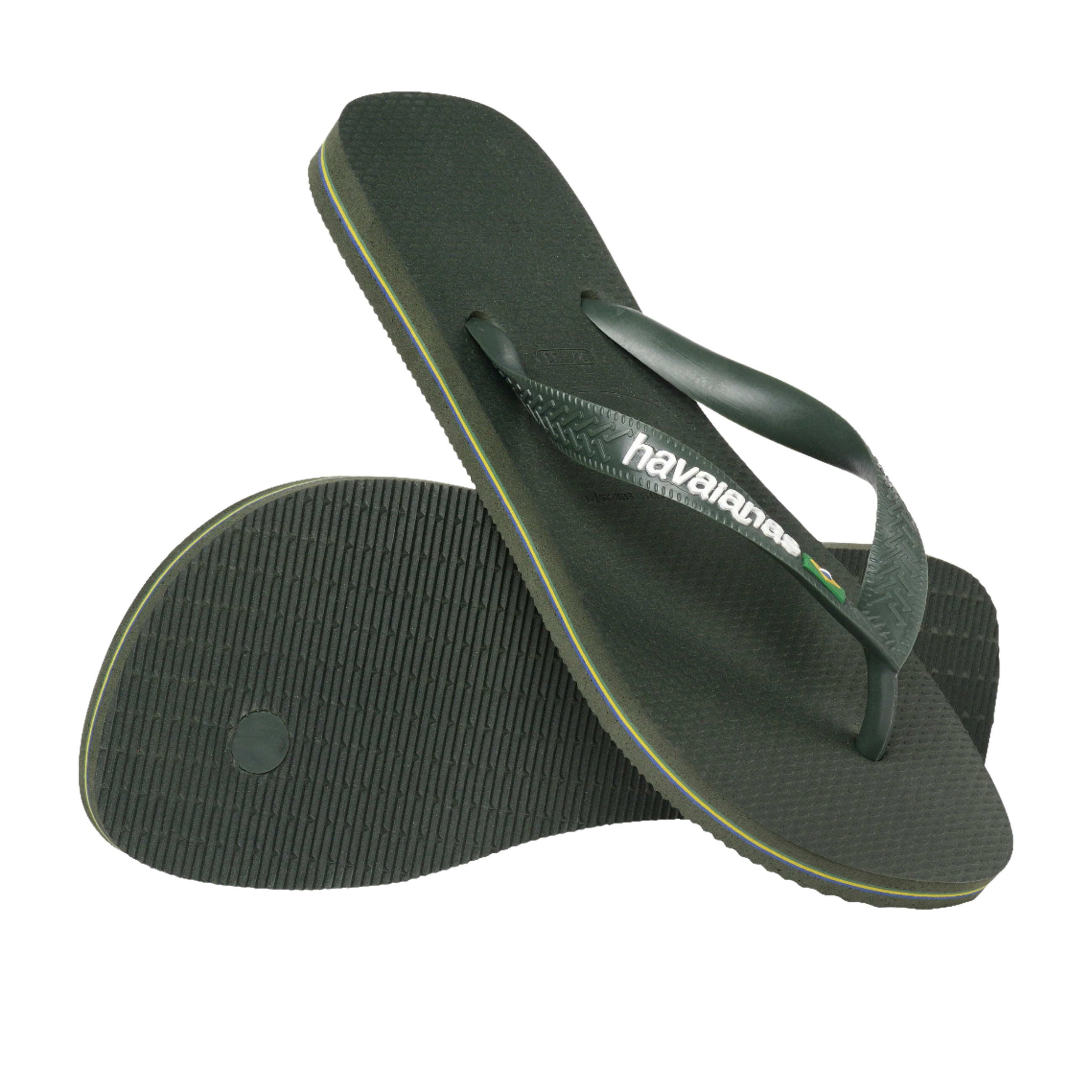 Havaianas Flip Flops Brasil Logo Green Olive