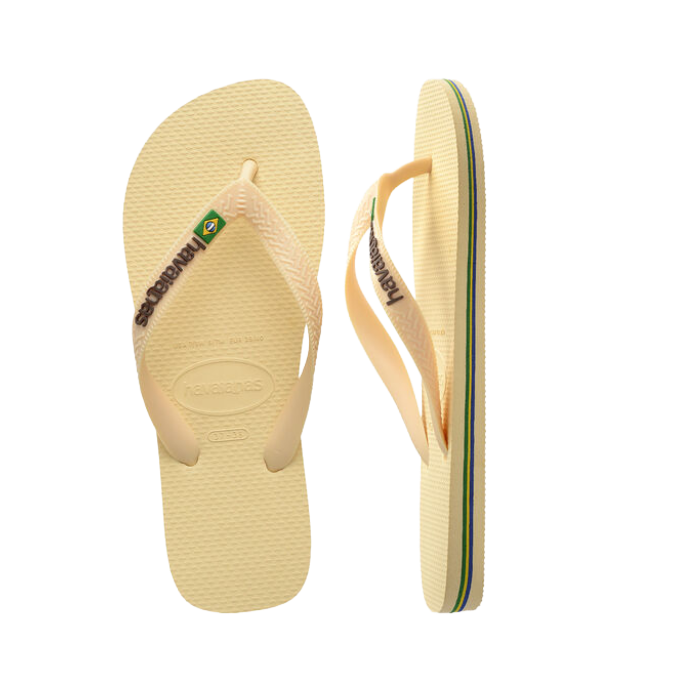 Havaianas Flip Flops Brasil Logo Butter Yellow