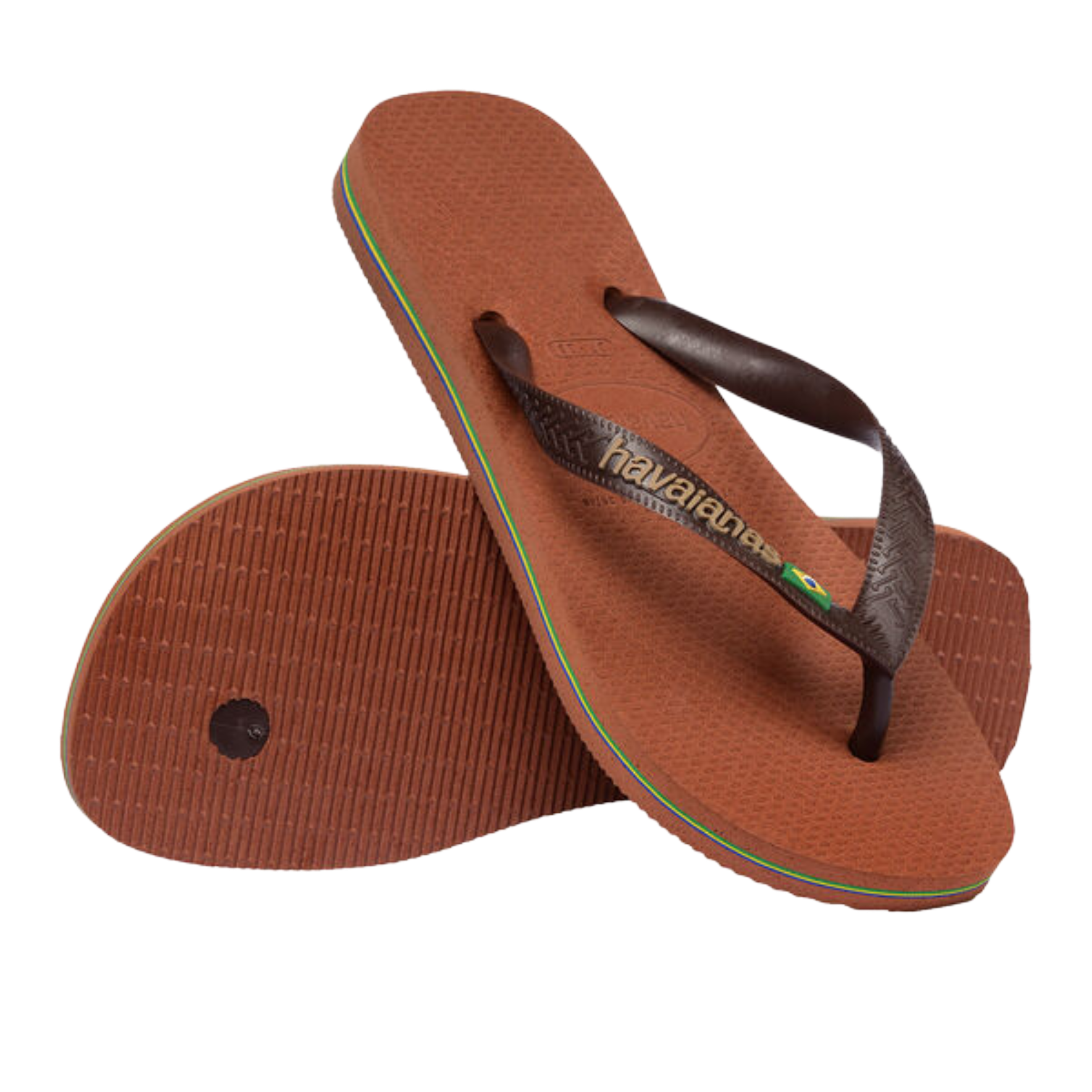 Havaianas Flip Flop Brasil Logo Brown