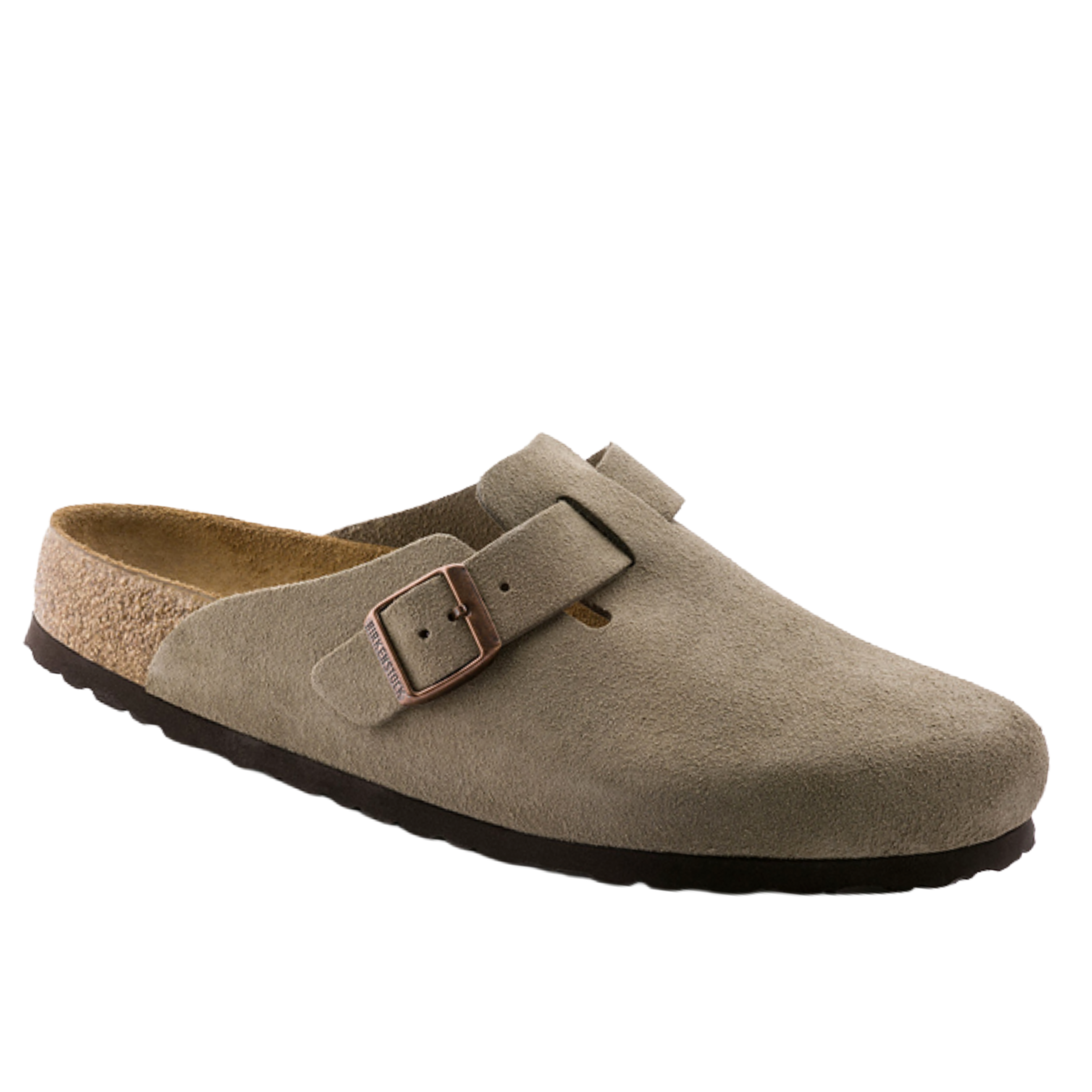 Birkenstock Boston Soft Footbed Suede Leather Unisex Taupe
