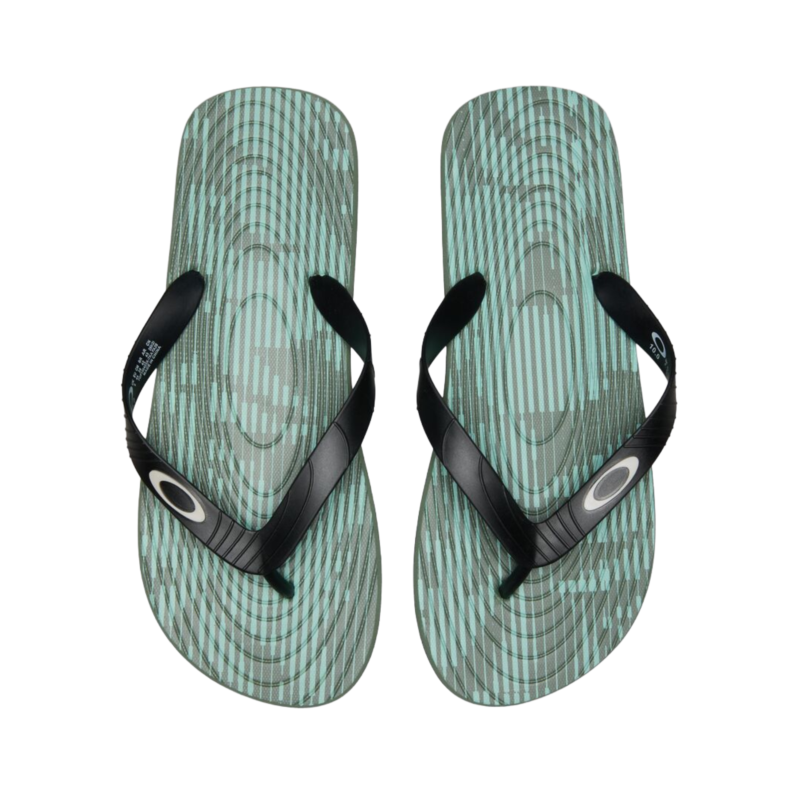Oakley Catalina Flip Flop Faded Green Hibiscus Str