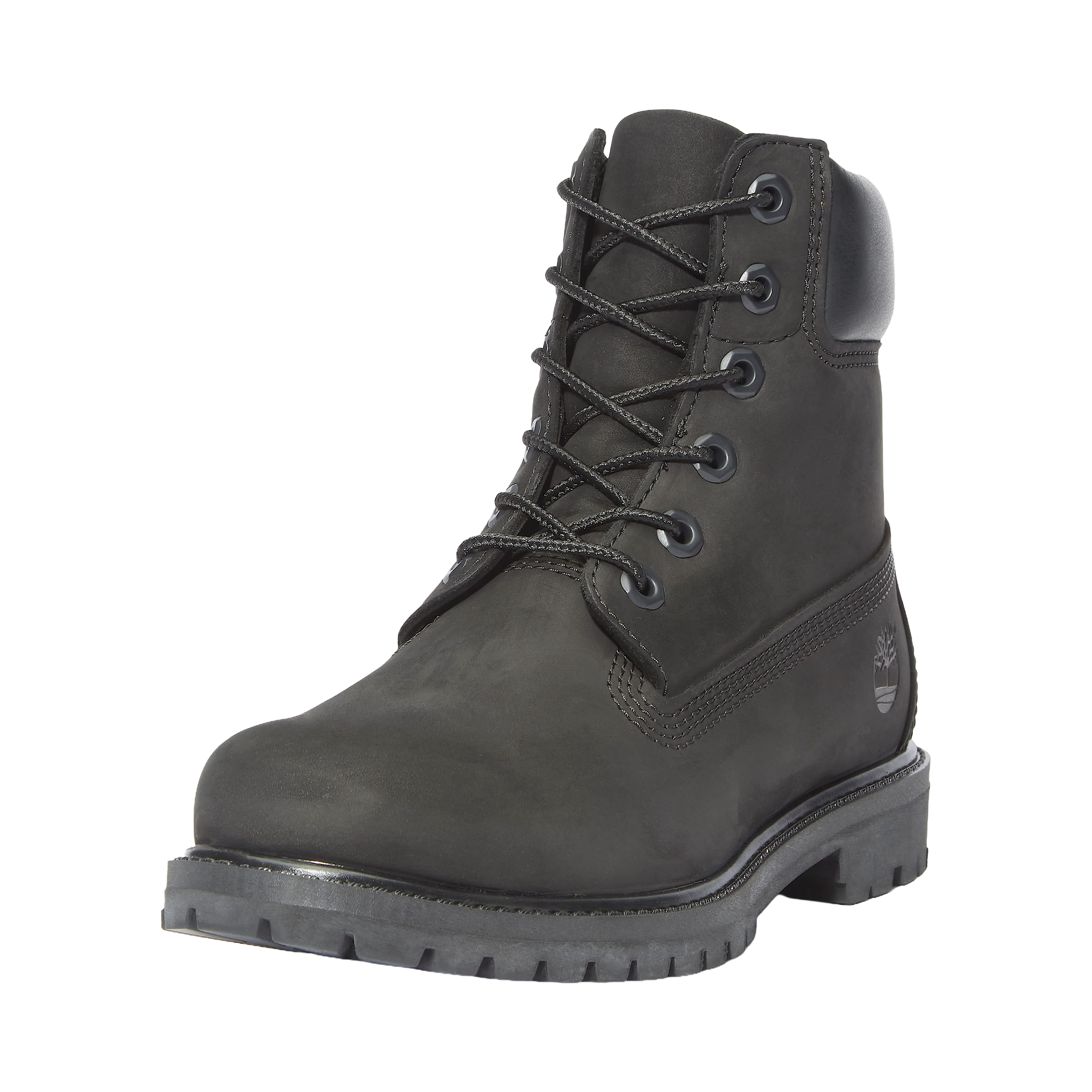 Timberland Premium 6 Inch Lace Up Waterproof Boot Black Leather Wmns