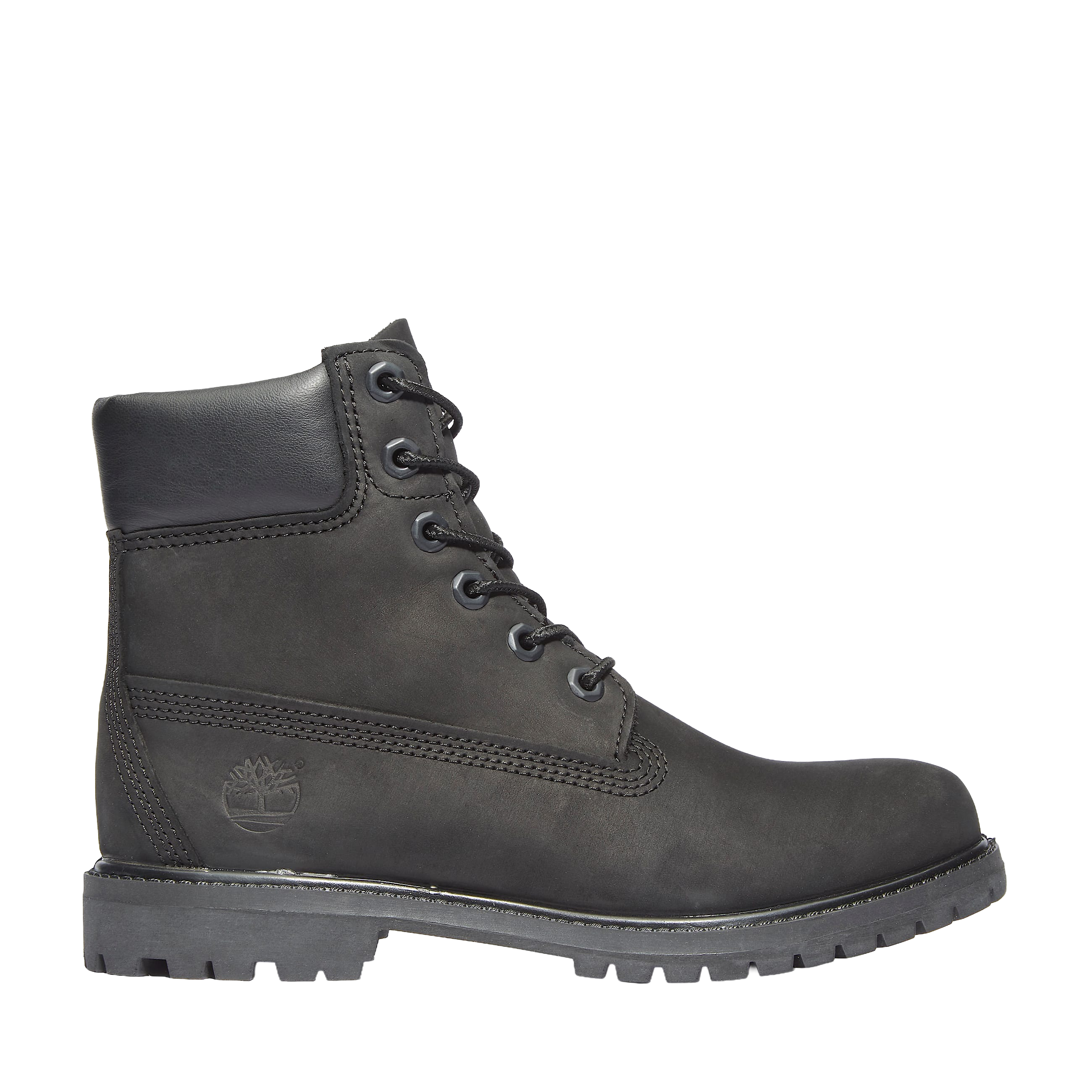 Timberland Premium 6 Inch Lace Up Waterproof Boot Black Leather Wmns