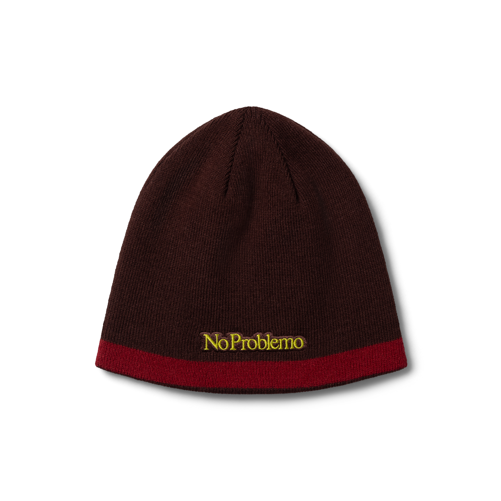 No Problemo Np Stripe Reversible Beanie Brown