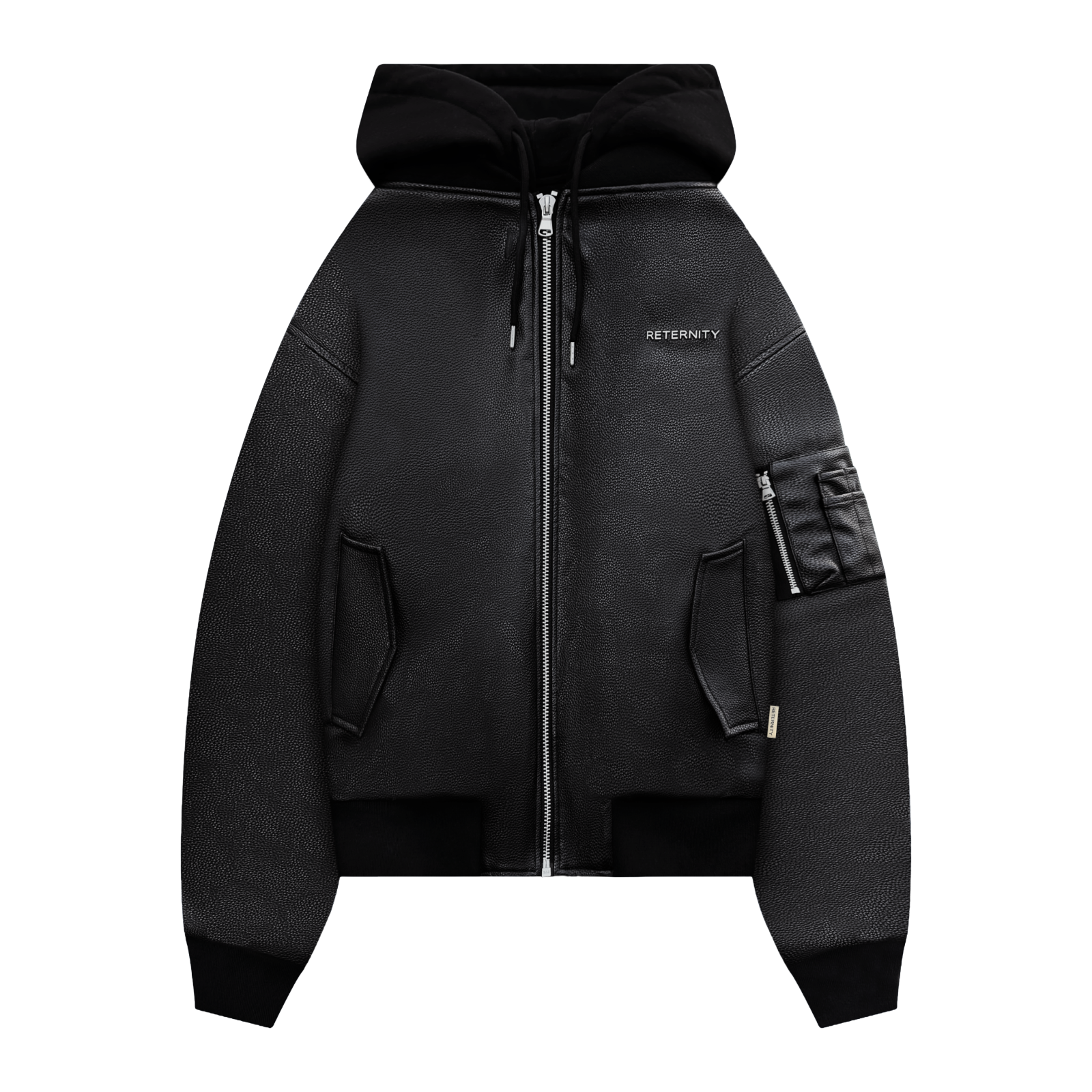Reternity MÉTROPOLITAIN BOMBER BLACK LEATHER