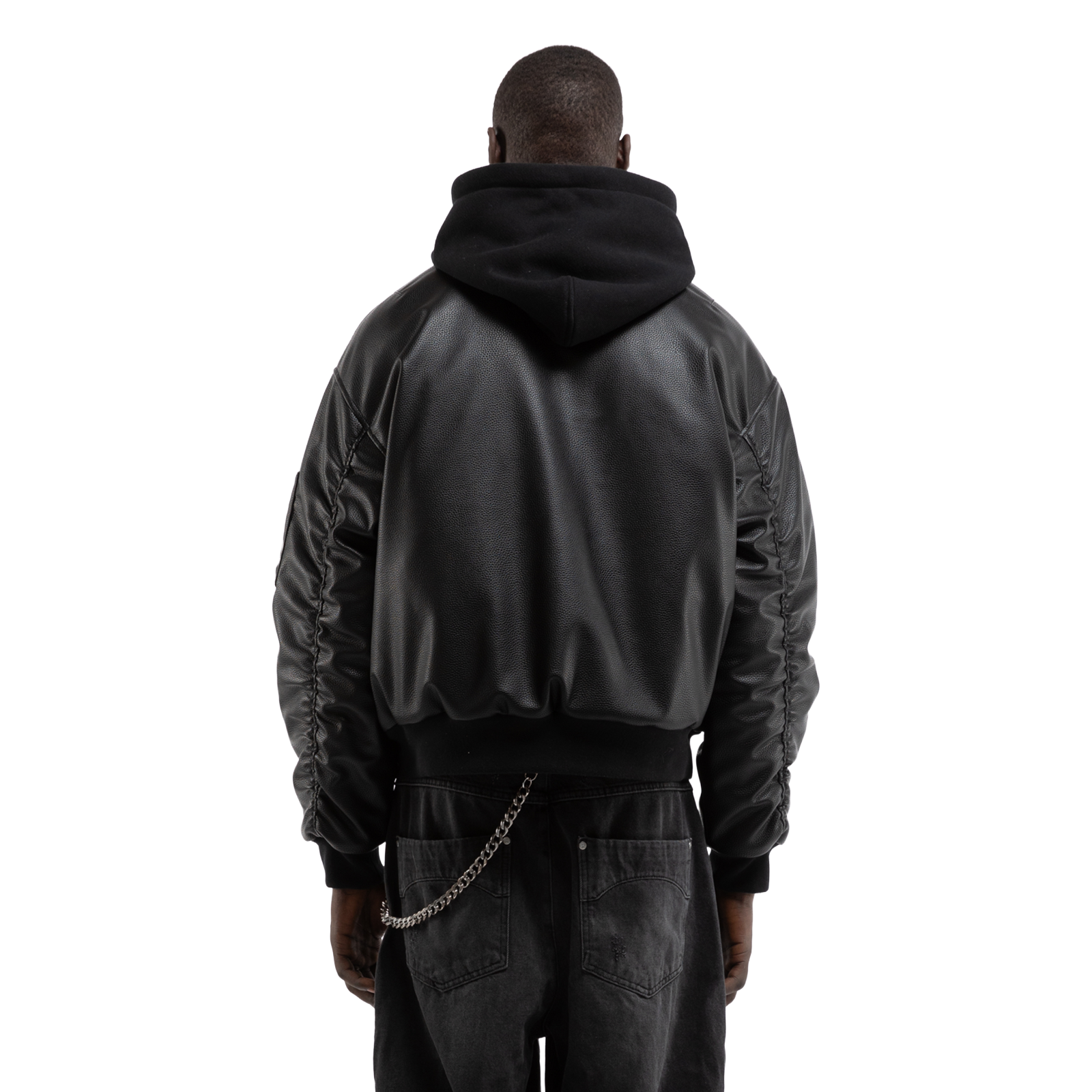 Reternity MÉTROPOLITAIN BOMBER BLACK LEATHER