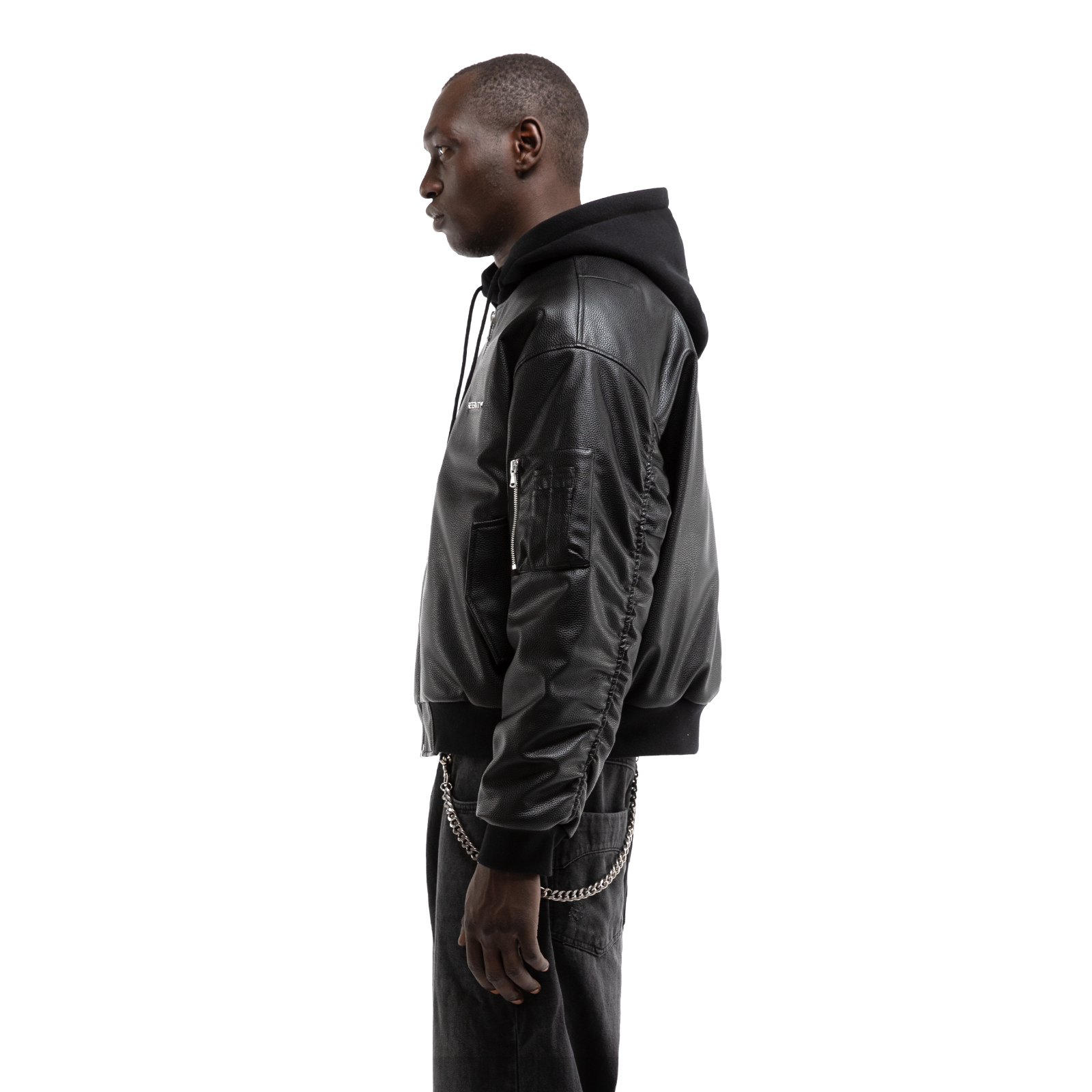 Reternity MÉTROPOLITAIN BOMBER BLACK LEATHER
