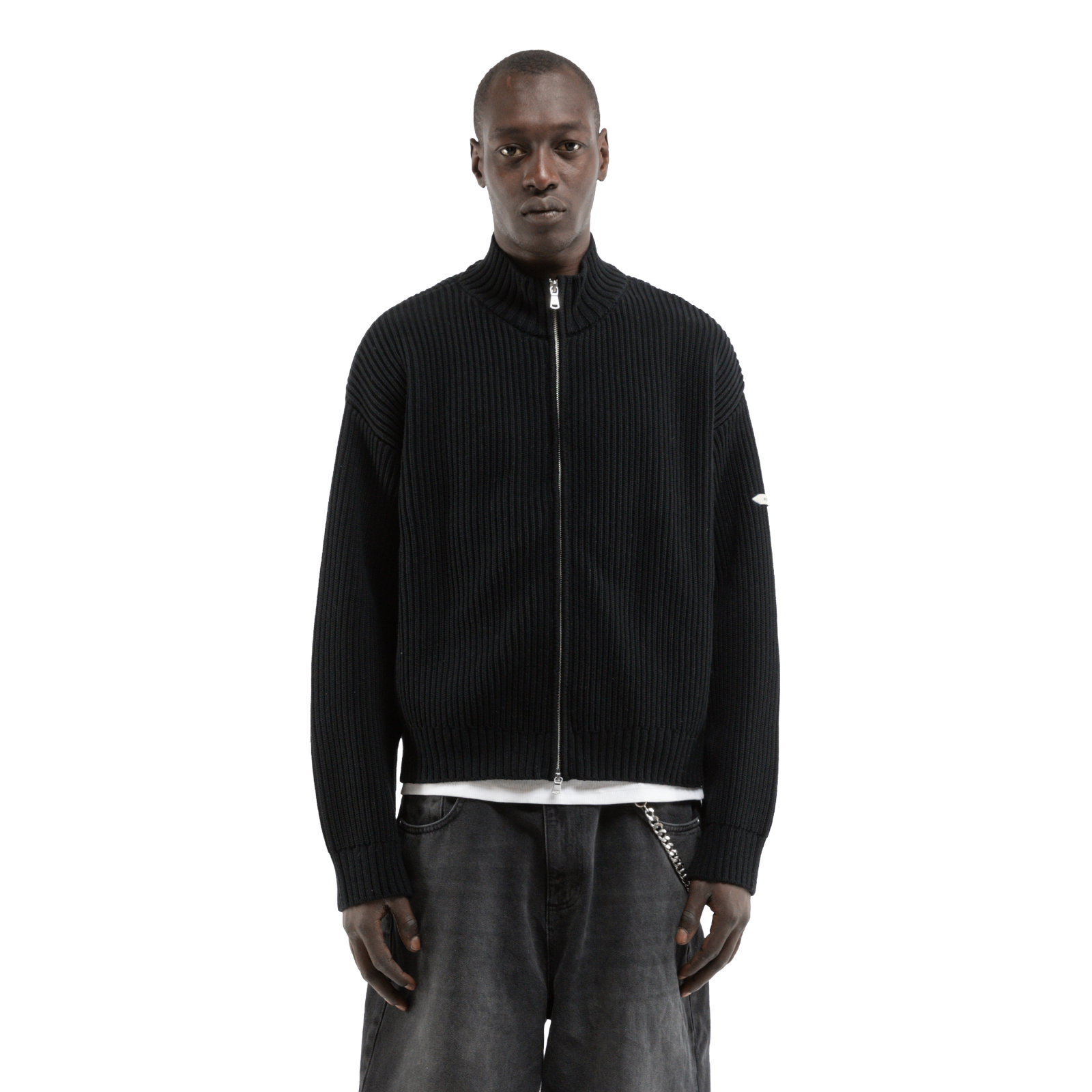 Reternity L’ATELIER LINE KNIT ZIPPER BLACK