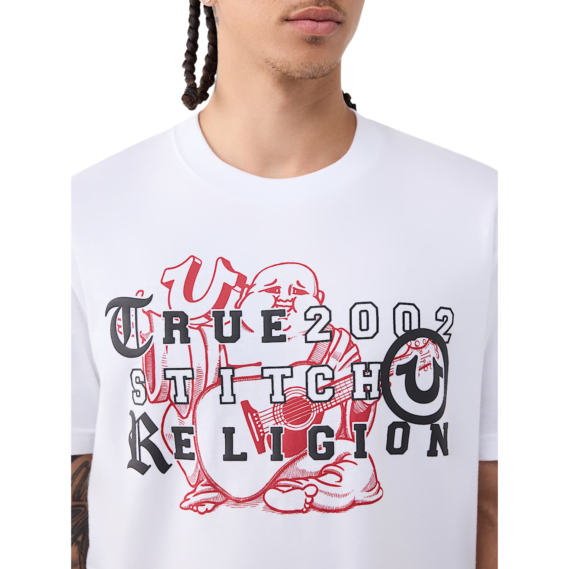 True Religion Buddha Letters T-Shirt White