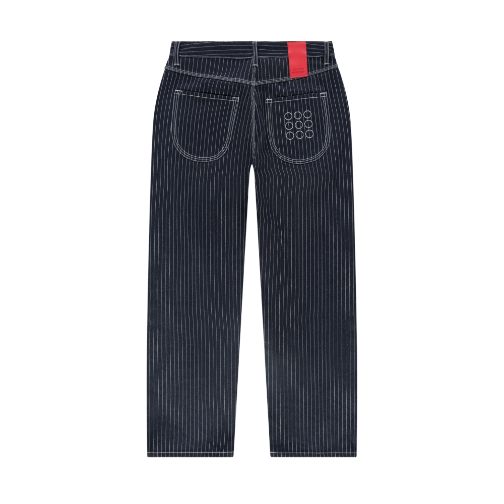 The New Originals 9-DOTS RELAXED JEANS RAW DENIM PINSTRIPE
