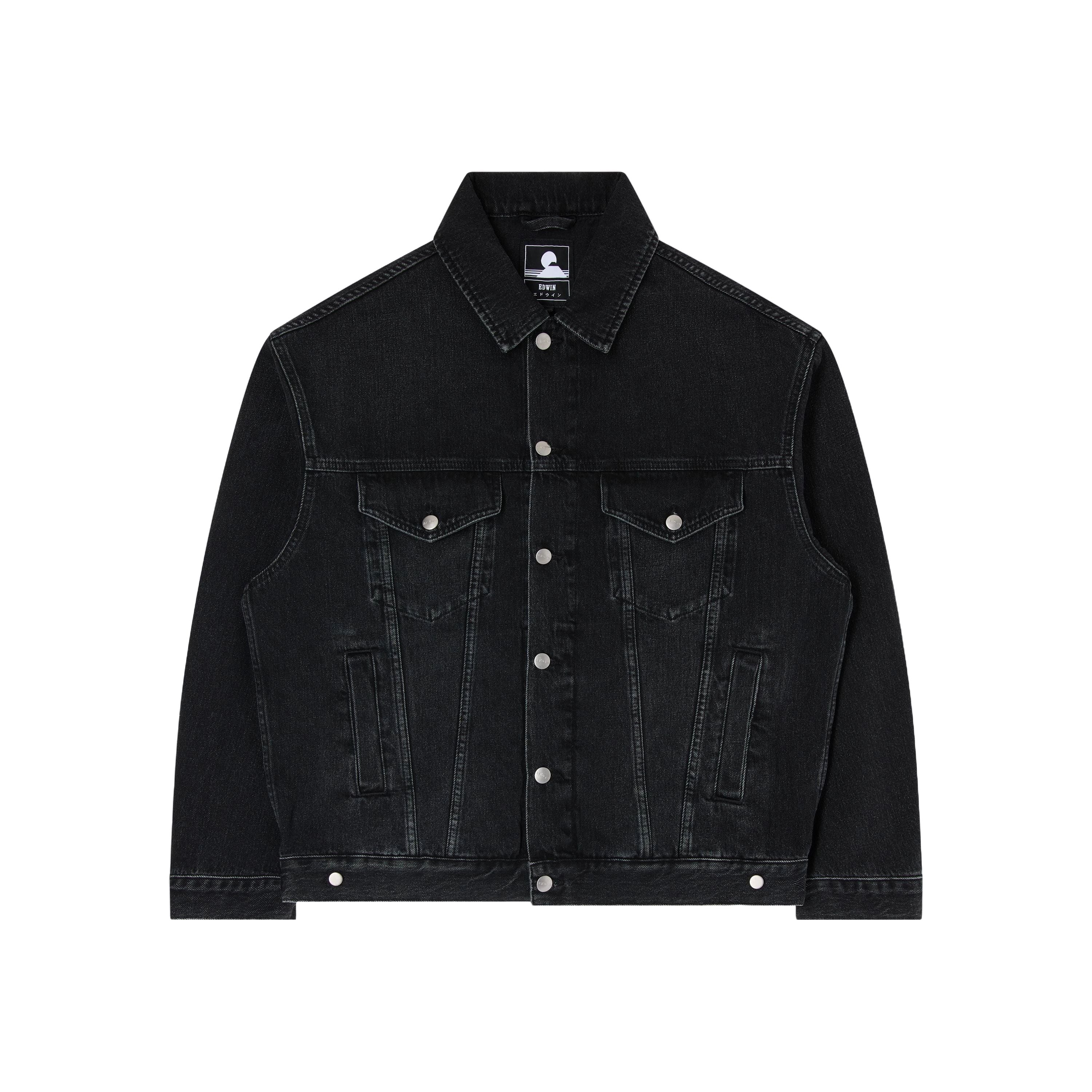 EDWIN EU TRUCKER JACKET BLACK