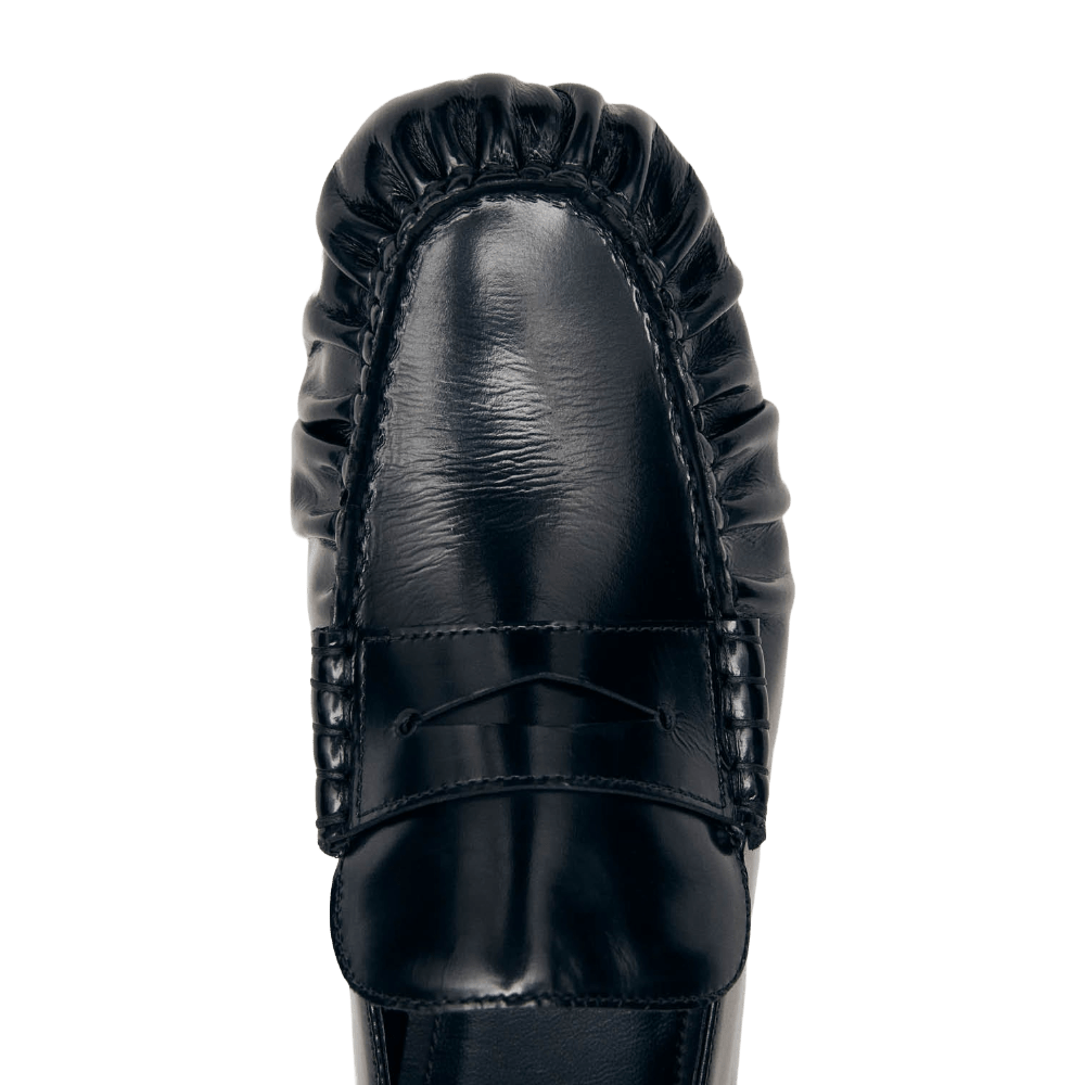 Alohas Aven Black Leather Loafers - CALOA12152 - Coziness