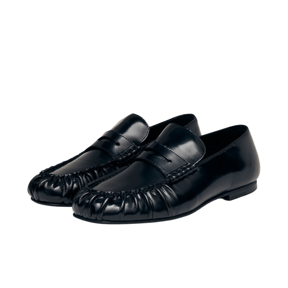 Alohas Aven Black Leather Loafers - CALOA12152 - Coziness