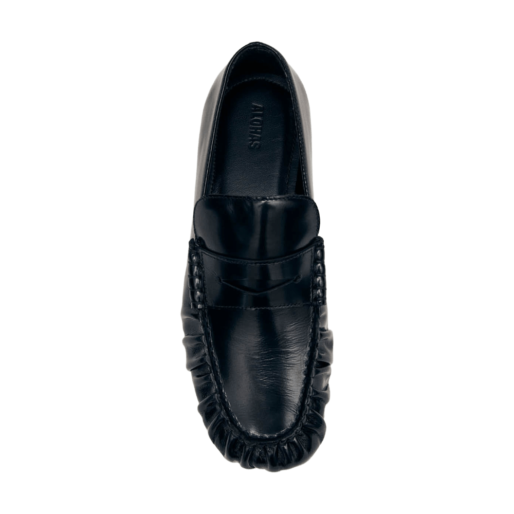 Alohas Aven Black Leather Loafers - CALOA12152 - Coziness