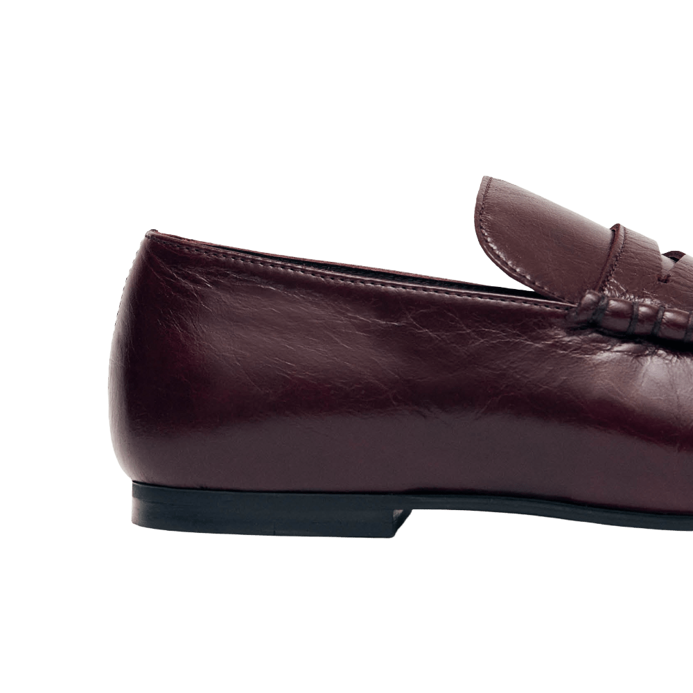 Alohas Aven Rift Burgundy Leather Loafers - CALOA12168 - Coziness